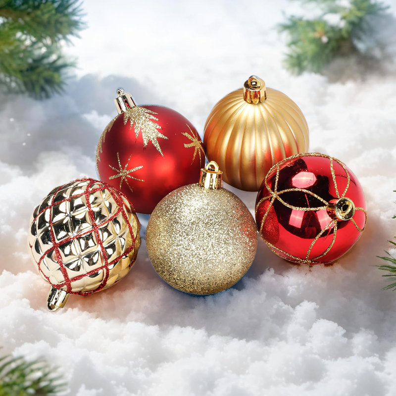 Defband 30 Pcs 2.5 Inch Christmas Decoration Balls For Xmas Tree Hanging Shatterproof Christmas Ball Ornament Wayfair
